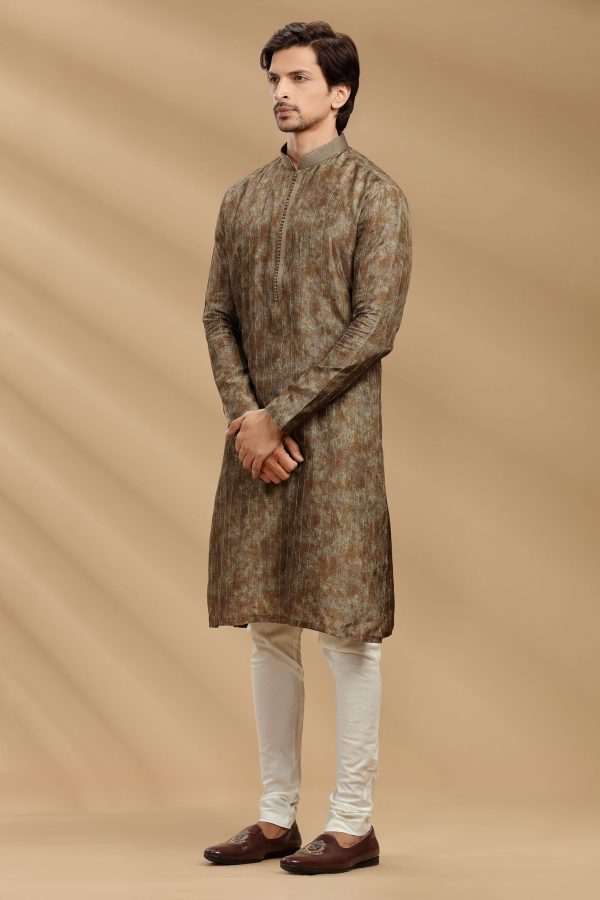 Green Chanderi Silk Kurta Set