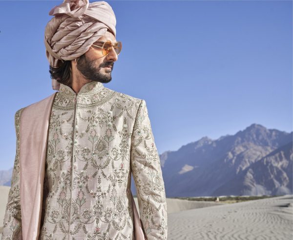 Beign Sherwani Set 1858 - Image 3