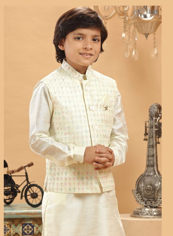 Lemon Multi Embroidered Bandi Kurta Set RBK-9044 - Image 2